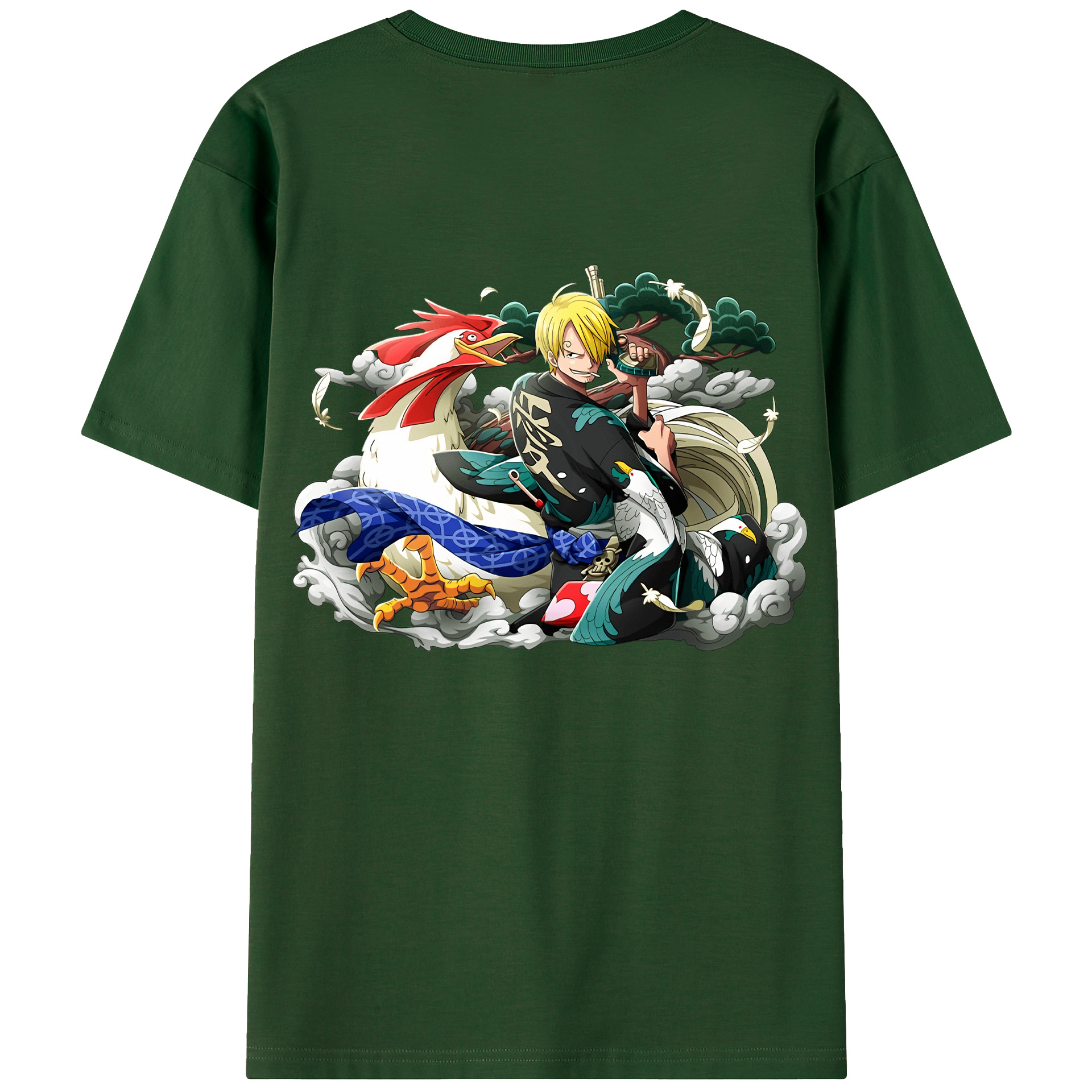 ワンピース サンジ ONE PIECE Sanji 綿100％半袖Tシャツ（背面プリント）